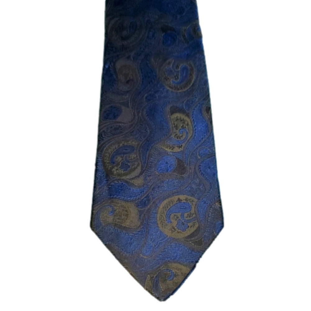 Dark blue necktie with black design NEW